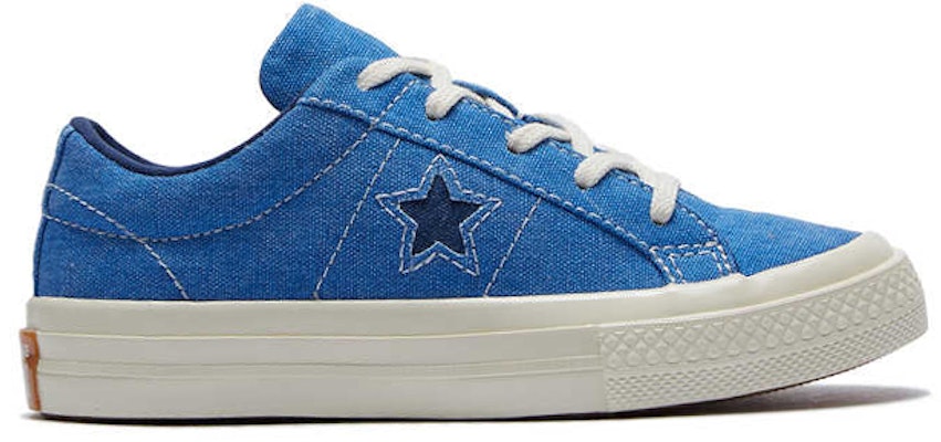 中童 Converse One Star 休閒 防滑耐磨 低筒 兒童板鞋 藍白 Order 中童 Converse One Star 休閒 防滑耐磨 低筒 兒童板鞋 藍白