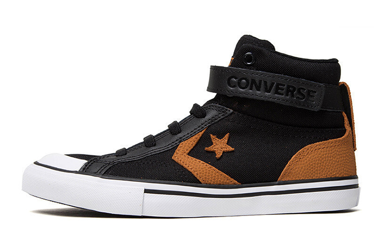 (Preschool) Converse Pro Blaze Strap Sneakers K Black/Orange/Yellow 663653C