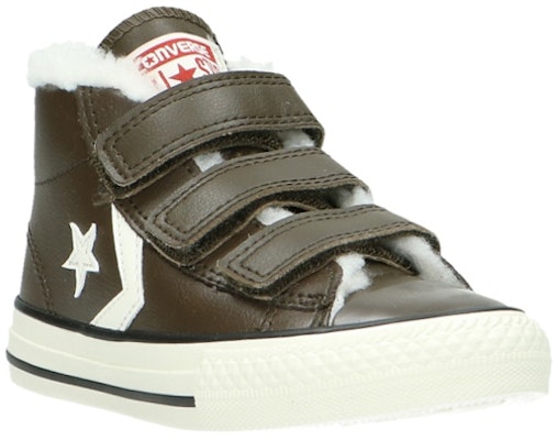 大童 Converse Star Player EV 3V 中筒 兒童板鞋 棕白 Lookbook 大童 Converse Star Player EV 3V 中筒 兒童板鞋 棕白