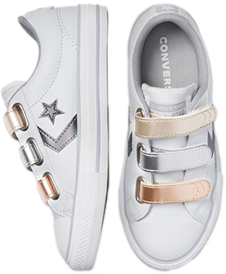 (Preschool) Converse Star Player Low Top 'White Silver' 670422C Purchase (Preschool) Converse Star Player Low Top 'White Silver' 670422C