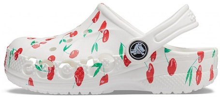 (Preschool) Crocs Baya Graphic Clogs 'White Cherry' 207017-1F6 (Preschool) Crocs Baya Graphic Clogs 'White Cherry' 207017-1F6