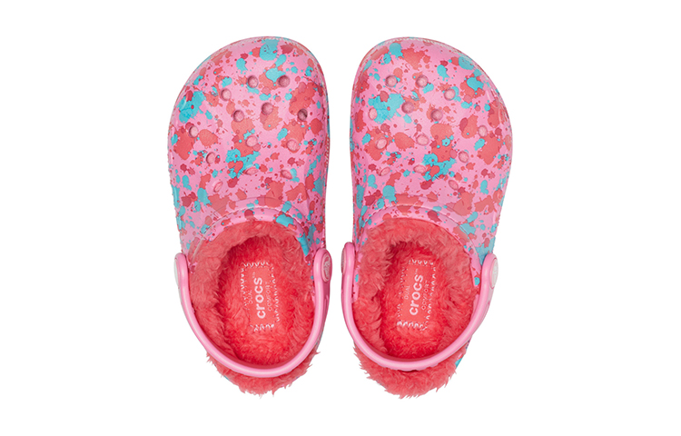 Purchase 兒童 Crocs卡羅琪 Baya 印花內襯 耐磨抗寒柔軟透氣洞洞棉運動涼鞋 粉色