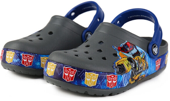 兒童 Crocs CFL 變形金剛 Bnd Lt 石板 系列塗鴉 戶外休閒洞洞涼鞋 灰色 Lookbook 兒童 Crocs CFL 變形金剛 Bnd Lt 石板 系列塗鴉 戶外休閒洞洞涼鞋 灰色