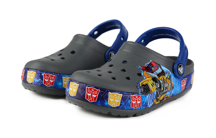 Lookbook (Preschool) Crocs CFL Transformers Bnd Lt Slate Graffiti Outdoor Casual Gray Sandals 205501-0DA