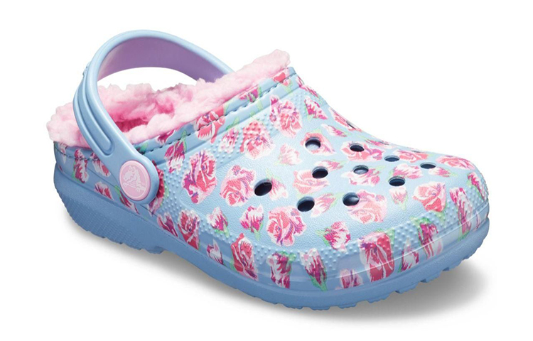 Shop 兒童 Crocs卡駱馳 Classic 保暖耐磨舒適休閒棉運動涼鞋 藍