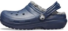 Buy (Preschool) Crocs Classic 'Navy Fuzz-Lined Clog' 203506-459