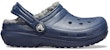 (Preschool) Crocs Classic 'Navy Fuzz-Lined Clog' 203506-459
