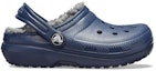 Order (Preschool) Crocs Classic 'Navy Fuzz-Lined Clog' 203506-459