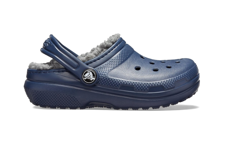 Order (Preschool) Crocs Classic 'Navy Fuzz-Lined Clog' 203506-459