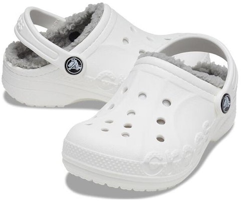 (Preschool) Crocs Classic Baya Lined Clog 'White Grey' 207500-11H Details for (Preschool) Crocs Classic Baya Lined Clog 'White Grey' 207500-11H