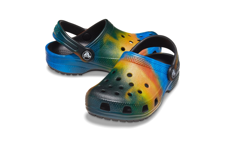 (PS) Crocs Classic Clog 'Black Blue Yellow Floral' 圖 4