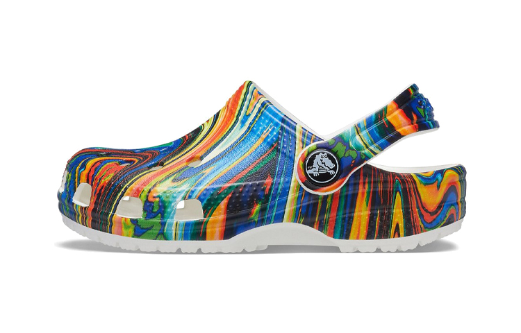 (Preschool) Crocs Classic Clog 'Bright Cobalt Floral' 206818-4KG