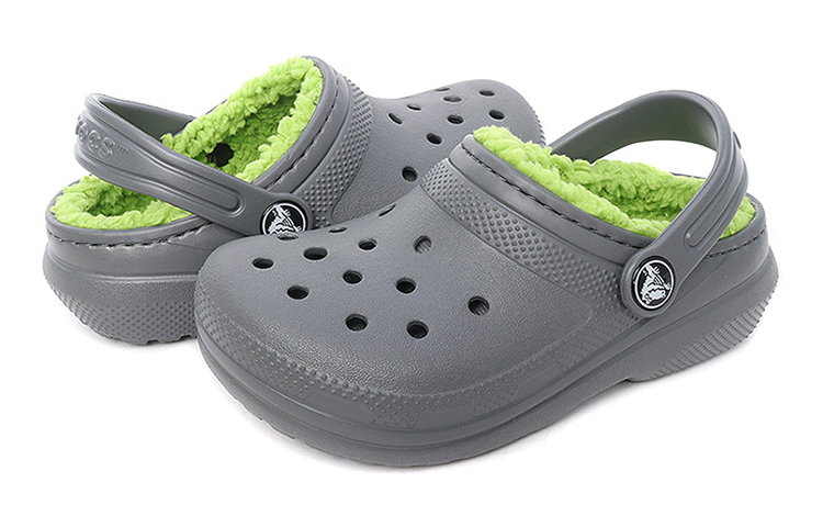 Shop (PS) Crocs Classic Clog 'Hijau Kelabu Cozy' 203506-0DF