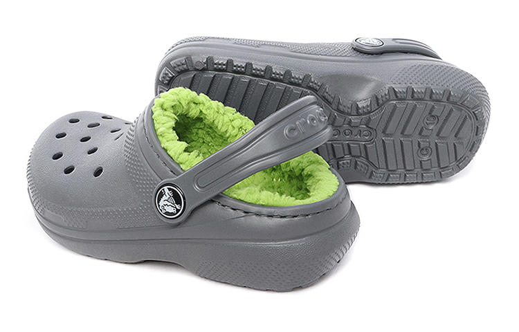 Details for (PS) Crocs Classic Clog 'Hijau Kelabu Cozy' 203506-0DF