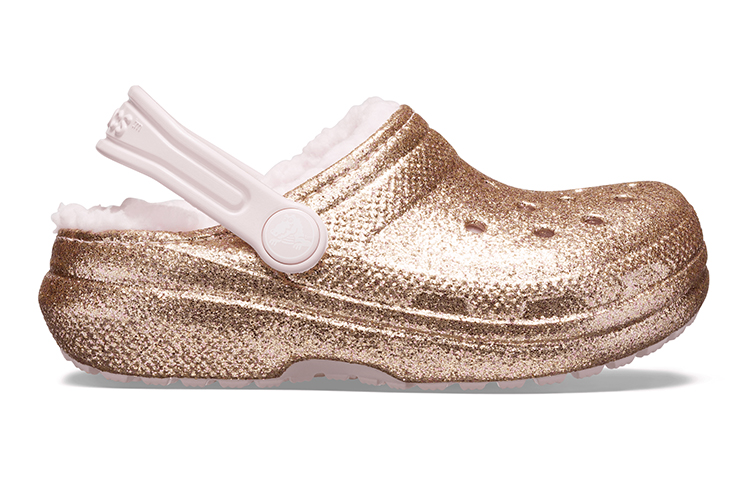 Order (Preschool) Crocs Classic Clog 'Gold Dust Fleece' 205937-2UB