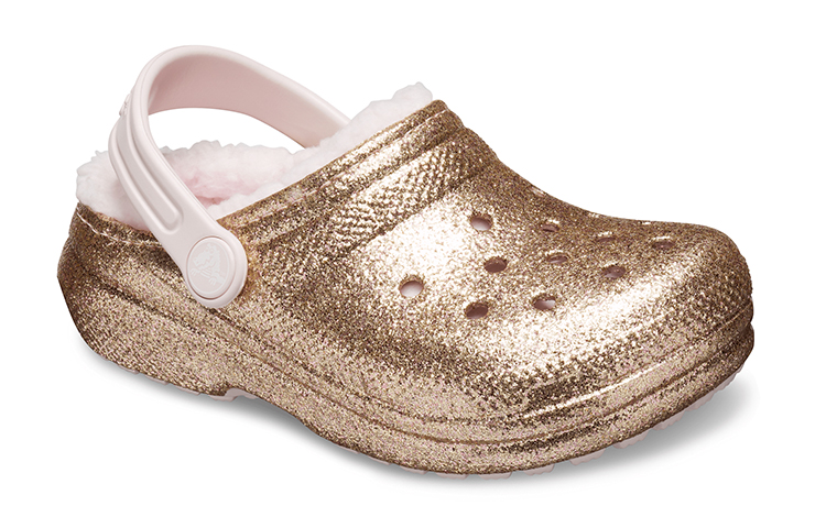 Lookbook (Preschool) Crocs Classic Clog 'Gold Dust Fleece' 205937-2UB