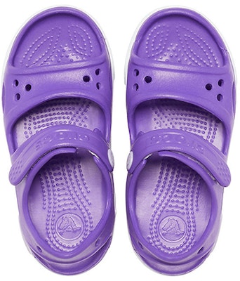 兒童 Crocs 卡羅斯 平底涼鞋 霓虹紫 Purchase 兒童 Crocs 卡羅斯 平底涼鞋 霓虹紫