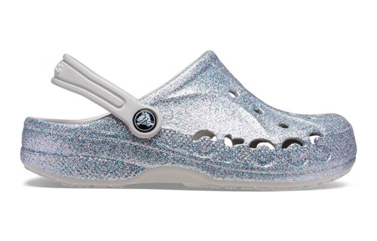 Order 兒童 Crocs卡羅奇 舒適休閒 透氣輕便兒童涼鞋 銀色