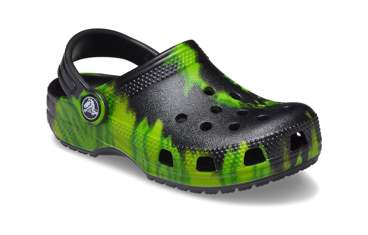 Lookbook (PS) Crocs Classic Clog 'Pola Tie-Dye Hitam Hijau' 205451-0GU