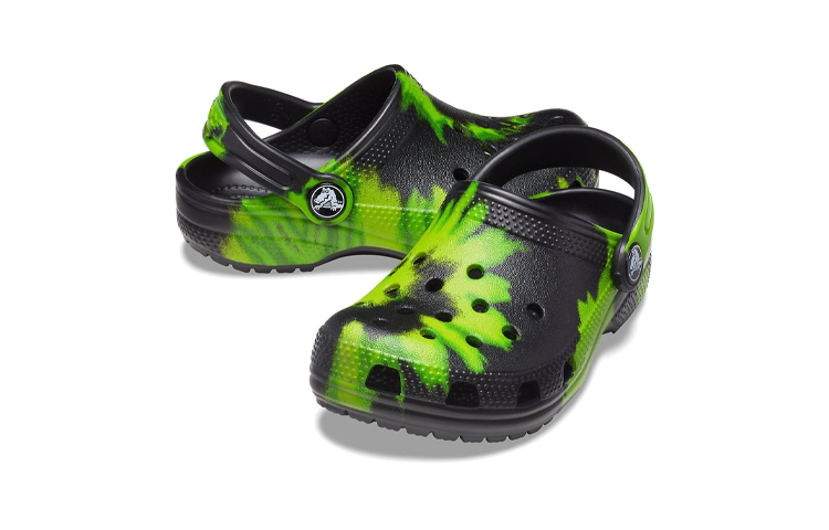 Shop (PS) Crocs Classic Clog 'Pola Tie-Dye Hitam Hijau' 205451-0GU