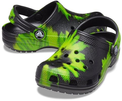 (PS) Crocs Classic Clog 'Patrón Tie-Dye Negro Verde' 205451-0GU Shop (PS) Crocs Classic Clog 'Patrón Tie-Dye Negro Verde' 205451-0GU
