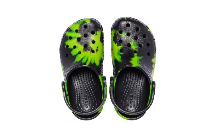 Purchase (PS) Crocs Classic Clog 'Pola Tie-Dye Hitam Hijau' 205451-0GU