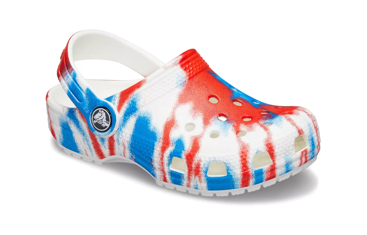 Lookbook (PS) Crocs Classic Clog 'Putih Biru Merah Tie-Dye' 205451-928