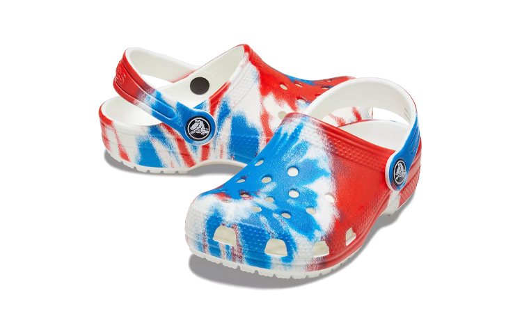 Shop (PS) Crocs Classic Clog 'Putih Biru Merah Tie-Dye' 205451-928