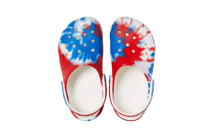 Purchase (PS) Crocs Classic Clog 'Putih Biru Merah Tie-Dye' 205451-928