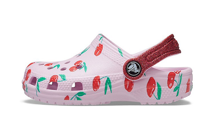 (Preschool) Crocs Classic clog Fruit Printing Stylish Sports Pink Sandals 207150-6GD