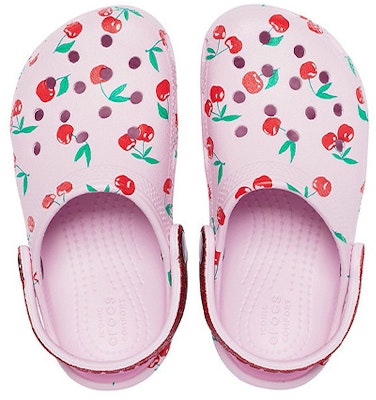 (Preschool) Crocs Classic clog Fruit Printing Stylish Sports Pink Sandals 207150-6GD Purchase (Preschool) Crocs Classic clog Fruit Printing Stylish Sports Pink Sandals 207150-6GD