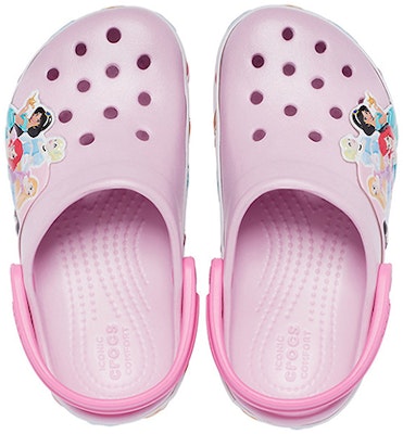兒童 Crocs Classic Clog 公主閃燈孔孔涼鞋 粉紅色 Shop 兒童 Crocs Classic Clog 公主閃燈孔孔涼鞋 粉紅色