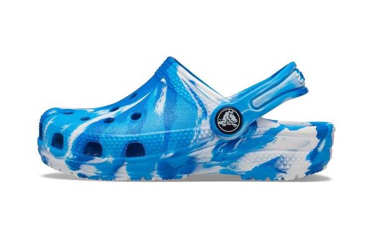 (Preschool) Crocs Classic Marbled Clog 'White Blue' 207002-4KG