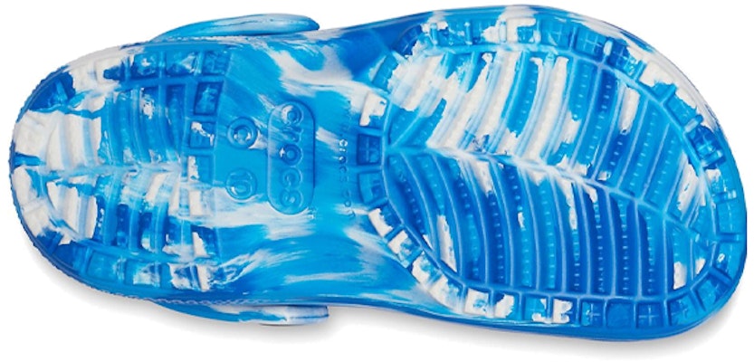 (PS) Crocs经典大理石图案洞洞鞋‘白蓝’ 207002-4KG Sizing (PS) Crocs经典大理石图案洞洞鞋‘白蓝’ 207002-4KG