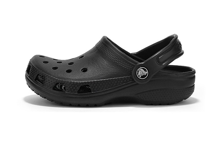 (Preschool) Crocs Classic Minimalistic Casual Outdoor Beach Black Sandals 204536-001