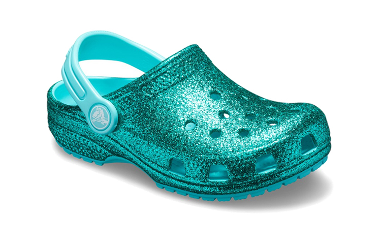 Lookbook (Preschool) Crocs Crocband 'Glitter Lake Blue' 205441-40M