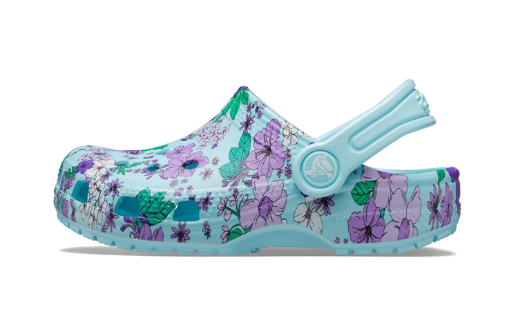 (Preschool) Crocs Crocband 'Ice Blue Classic Floral' 206146-4O9