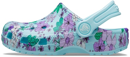 (Preschool) Crocs Crocband 'Ice Blue Classic Floral' 206146-4O9 (Preschool) Crocs Crocband 'Ice Blue Classic Floral' 206146-4O9