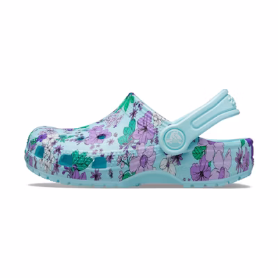 (PS) Crocs Crocband 'Ice Blue Classic Floral'