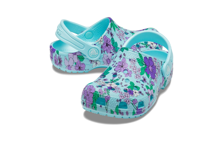 Shop (Preschool) Crocs Crocband 'Ice Blue Classic Floral' 206146-4O9