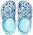 (PS) Crocs Crocband 'Ice Blue Classic Floral' Bunga Biru Ais Klasik 206146-4O9