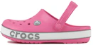Buy (Preschool) Crocs Crocband Bold Logo Outdoor Flat Heel Minimalistic Sports Pink Sandals 206022-65Y