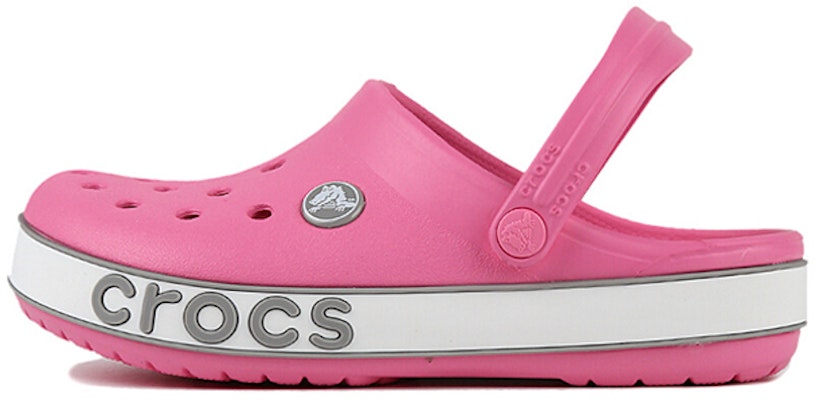 (Preschool) Crocs Crocband Bold Logo Outdoor Flat Heel Minimalistic Sports Pink Sandals 206022-65Y Buy (Preschool) Crocs Crocband Bold Logo Outdoor Flat Heel Minimalistic Sports Pink Sandals 206022-65Y