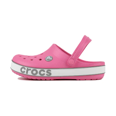 (PS) Crocs Crocband Bold Logo Outdoor Flat Heel Minimalistic Sports Pink Sandals