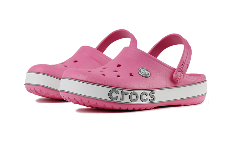 Lookbook (Preschool) Crocs Crocband Bold Logo Outdoor Flat Heel Minimalistic Sports Pink Sandals 206022-65Y