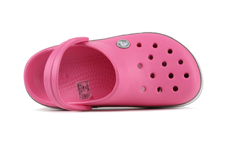 Shop (Preschool) Crocs Crocband Bold Logo Outdoor Flat Heel Minimalistic Sports Pink Sandals 206022-65Y
