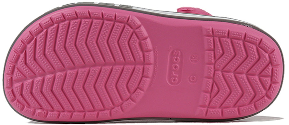 (Preschool) Crocs Crocband Bold Logo Outdoor Flat Heel Minimalistic Sports Pink Sandals 206022-65Y Details for (Preschool) Crocs Crocband Bold Logo Outdoor Flat Heel Minimalistic Sports Pink Sandals 206022-65Y