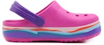Order (PS) Crocs Crocband Wavy Band Kecil Kasual Pink Purple Sandal 'Merah Jambu Ungu' 205697-6L0