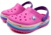 (PS) Crocs Crocband Wavy Band Kecil Kasual Pink Purple Sandal 'Merah Jambu Ungu' 205697-6L0