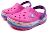 Lookbook (PS) Crocs Crocband Wavy Band Kecil Kasual Pink Purple Sandal 'Merah Jambu Ungu' 205697-6L0